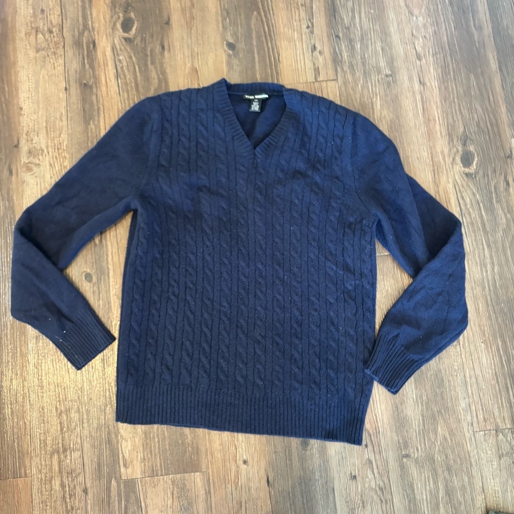 Men's Club Monaco Navy 100% Lambswool Sweater M